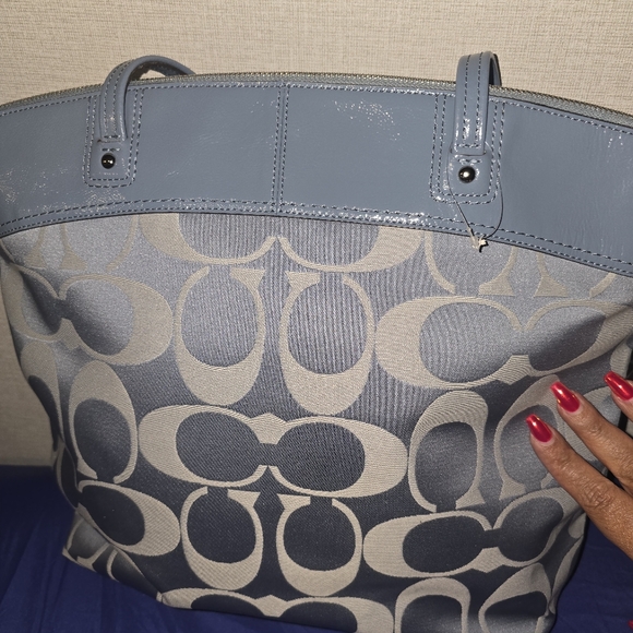 New Coach Laura Tote Bag Blue - Picture 3 of 4
